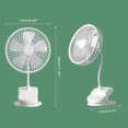 thumbnail image 2 of Ventilador para cochecito, ventilador con clip, ventilador portátil con clip, mini ventilador resistente y resistente, 2 of 8