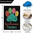 thumbnail image 5 of Welcome Dog Paws Garden Flag 12.5x18 Double Sided, Small Burlap Dog Garden Yard Flags Welcome Friends for House Outside Outdoor Holiday Decor (ONLY FLAG), 5 of 6