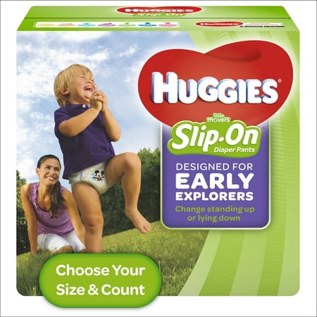 HUGGIES Little Movers Slip On Diaper Pants (Choose Size &
