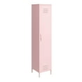 thumbnail image 3 of Novogratz Cache 1-Door Tall Single Metal Locker Style Storage Cabinet, Bashful Pink, 3 of 12