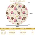 thumbnail image 3 of Football Helmet Beige Pattern Round Tablecloth 70"x70", Wrinkle Resistant Wipeable Table Cover for Kitchen Dining Room Picnic Patio and Party, 3 of 6