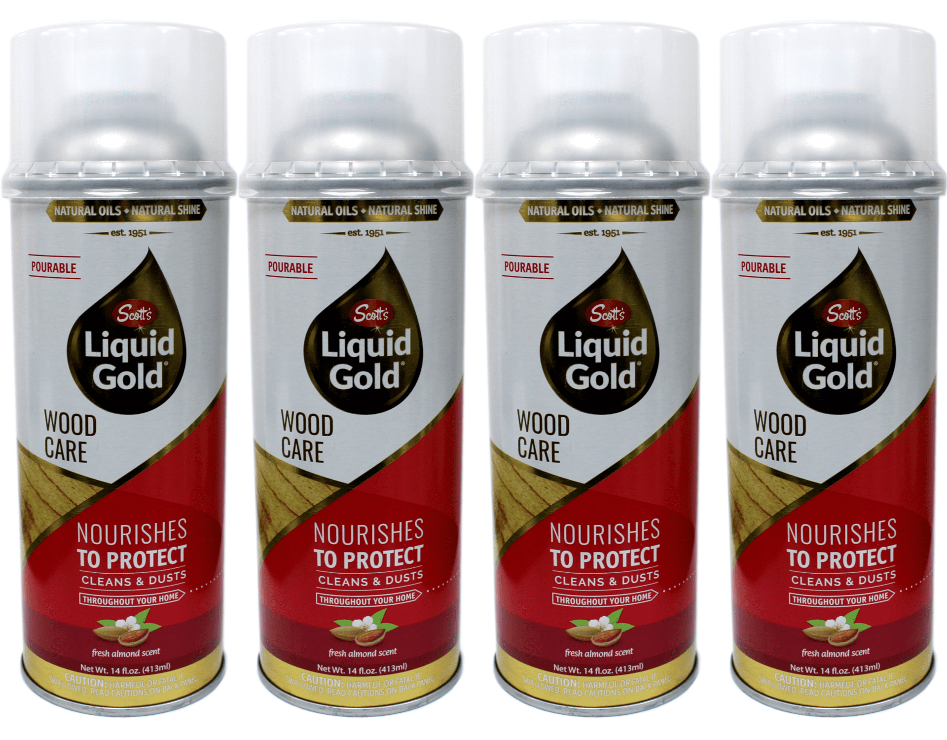 Scott's Liquid Gold Liquid Furniture Polish, Fresh and Almond Scent, 14