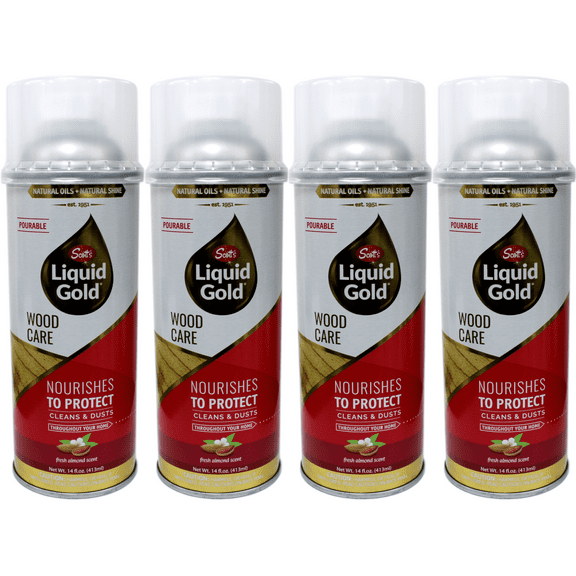 Scott's Liquid Gold Liquid Furniture Polish, Fresh and Almond Scent, 14 Fluid Ounce