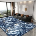 thumbnail image 3 of KAMOMA Area Rugs for Living Room 8'x10' Soft Machine Washable Rug Modern Low Pile Carpet Non Slip Indoor Rug for Bedroom Dining Room Office, Dark Blue, 3 of 8