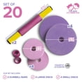 thumbnail image 2 of Modern Innovations Kids Weight Set (20 Pack) Toy Dumbbells, Baby Dumbbell Workout Weights, Fun Fitness and Exercise Equipment for Toddlers (Pink & Purple), 2 of 7