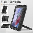 thumbnail image 5 of Elehold 3 Layers Multi-Functional Rugged Case for Galaxy Tab A7 Lite 8.7" SM-T220 T225 T227 8.7 Inch 2021,with Shockproof ResistantShoulder Strap Ring 360 Rotating Kickstand Case, Black, 5 of 8