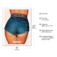 thumbnail image 2 of Jesus Jeans - Woman in Cutoff Shorts - Vintage Advertising Poster by Oliviero Toscani c.1970 - Master Art Print (Unframed) 9in x 12in, 2 of 4