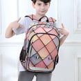 thumbnail image 6 of FORMRS Unisex School Backpack 17" Student Travel Bag with Laptop Compartment, Pink Shimmering Pattern, 6 of 7