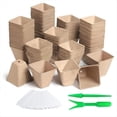 thumbnail image 1 of Paquete de 120 Macetas Cuadradas de Turba para Plántulas, Macetas de de Semillas con Orificios de Drenaje, Kits de Macetas de Semillas de Hierbas Biodegradables, 1 of 5