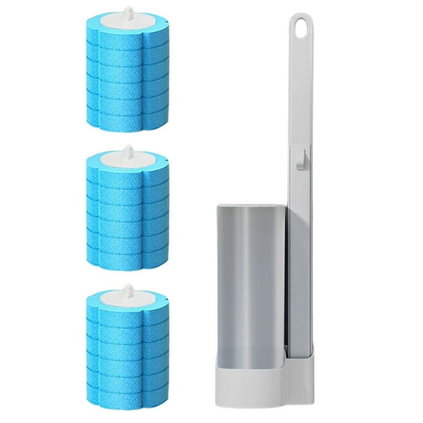 Cabezal de cepillo para limpieza de baño, accesorios de baño sin callejón sin salida (1 unidad, blanco), 18 Uds.