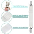 thumbnail image 3 of Pack of 8 Sheet Clamps Adjustable Ironing Board Cover Clamps for Bed Sheets White Bed Sheet Clamps with Metal Clips Sheet Clamps Mattress Ironing Board Sofa Ironing Table Clamps (MULTIPLE WAY), 3 of 5