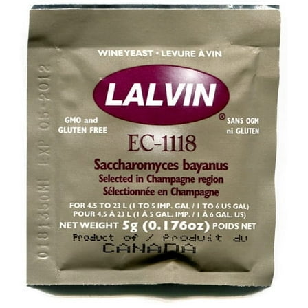 Lalvin EC-1118 Yeast by Lallemand Inc - 12 Pack
