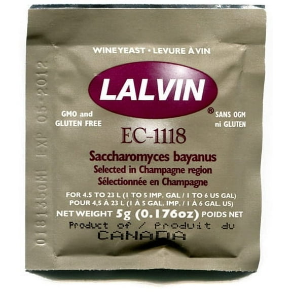 Lalvin EC-1118 Yeast by Lallemand Inc - 12 Pack