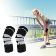 thumbnail image 5 of Unique Bargains 1 Pc Horizontal Stripe Knee Pads X Large Black Gray, 5 of 6