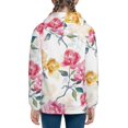 thumbnail image 6 of Kdxio Colorful Flowers Pattern Kids Boys Girls Zip Up Hoodie 3D Printed Hooded Sweatshirt Hoody Coat with Pocket 7-12 Y-Medium, 6 of 6