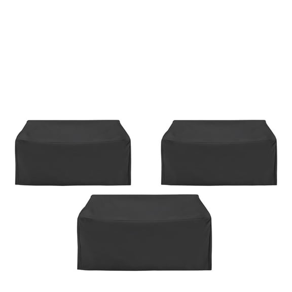 Pemberly Row 3-Piece Outdoor Sectional Furniture Cover Set in Black