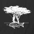 thumbnail image 2 of Fishing Tree T-Shirt | Cool Fishing Black Tee Gift, 2 of 5