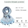 thumbnail image 3 of HSHDLDF Foulard Boho pour Femmes Légère à Imprimé Floral Foulard Automne Hiver Mode Châle à Franges, 3 of 7