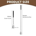 thumbnail image 2 of Awwp Silver 1X Auxiliary Shoe Lifter Extendable Shoe Horn Stainless Retractable Shoe Spoon Non Slip Handle for Elders Flexible Shoe Horn Pull Accessories Lifter Adjustable Length Simple Design Is Firm, 2 of 8