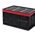 thumbnail image 3 of Cajas De Bolsas De Basura Contenedor de caja de almacenamiento para maletero de coche, organizador de pesca para acampar al aire libre (negro) Likrtyny Libre de BPA, 3 of 5