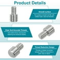 thumbnail image 3 of M6 to 3/8"-16UNC Double End Threaded Stud Screw Bolt, 8 Pack 303 Stainless Steel Rod Bolts Thread Reducer Adapter for  Camera Furniture Hardware, 16mm Long, 3 of 4