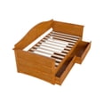 thumbnail image 3 of AFI Acadia Mid-Century Solid Wood Twin Daybed with Back Board in Light Toffee, 3 of 11