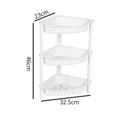 thumbnail image 4 of kurtrusly Bathroom Storage Rack Free Standing 3 Layer for Office Kitchen white small, 4 of 8