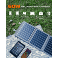 thumbnail image 3 of LUMOPAL 60W Foldable Solar Panel, Portable Solar Charger for Traveling & Camping, Grey, 1 Pack, 3 of 9