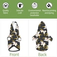 thumbnail image 5 of Goofa Lilies Flowers Pattern Small Dog Sweater Hoodies Pet Grey Hooded Soft Fleece Sweatshirts with Pocket Fall Winter Puppy Cat Sweaters Warm Clothes-, 5 of 8