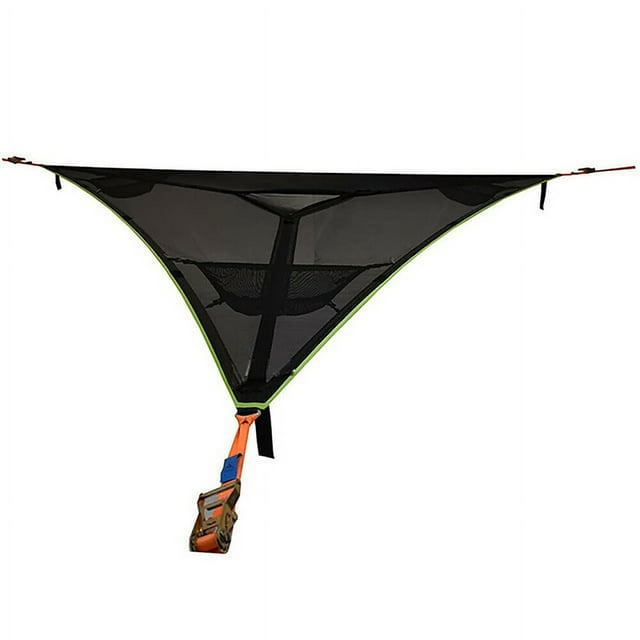 Hamaca triangular, hamaca aérea para acampar al aire libre de 3 puntos, diseño para 2-3 personas, para viajar en el patio trasero, acampar en el jardín (400 * 400 * 400 cm)