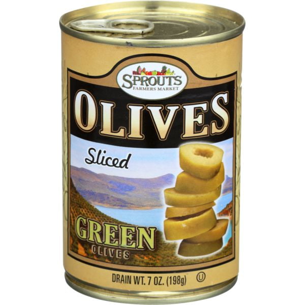Sprouts Green Sliced Olives, 7 OZ