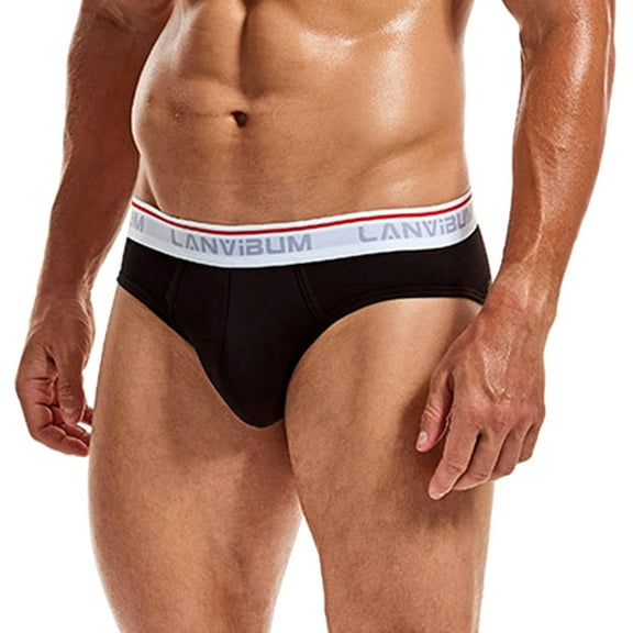 Sngxgn Men's Breathable Trunks Underwear Covered Band(Black,XXL)