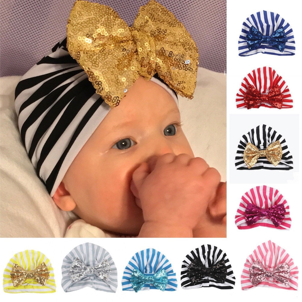 infant beanie with bow