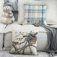 thumbnail image 4 of Hello Winter Vibes Bike Decorative Throw Pillow Covers 16 x 16 Set of 4, Get Cozy Bicycle Christmas Tree Porch Outdoor Home Decor, Let It Snow Blue Plaid Polka Dot Farmhouse Couch Cushion Case, 4 of 6