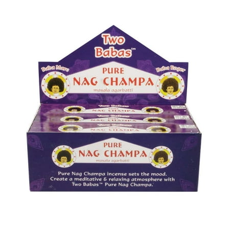 15g Incense - 12pc Display - 15g Two Babas Nag Champa Incense