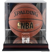 Golden State Warriors 2015 NBA Finals Champions Logo Mahogany Basketball Display Case with Mirrored Back
