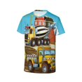 thumbnail image 3 of Honeii Different Construction Site Vehicles Print Kids Boy T-Shirt,Breathable Round Neck Tee,Stylish Summer Tee for Boys, for Outdoor Activities and Casual Wear, 3 of 7
