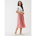 thumbnail image 3 of Steverzon Women's Striped Midi Fit And Flare Midi Pink Dresses, 3 of 6