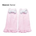 thumbnail image 7 of Dengjunhu 1 Pair Fluffy Ruffles Edge Leg Warmers Autumn Winter Fluffy Bow Decor Foot Warm Socks for Daily Wear, 7 of 7