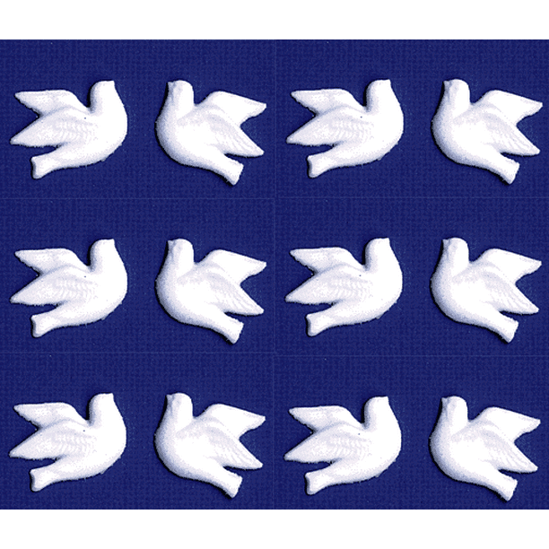 White Dove Edible Sugar Cupcake & Cake Decoration Topper Pack of 12