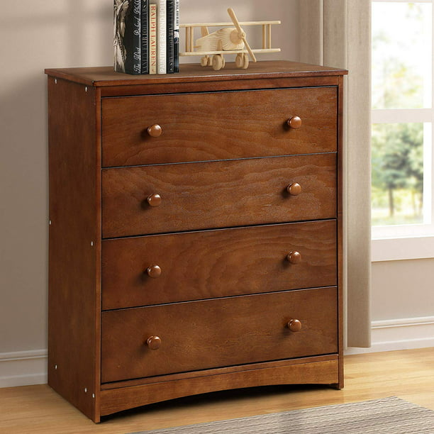 Harper Bright Designs Bedroom Dresser, 4 Drawer Wood Dresser