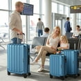 thumbnail image 4 of Costway 3 PCS Hardside Luggage Set (20/24/28 Inch) with 8-Spinner Wheels, 3-Digital Lock Blue, 4 of 10