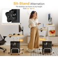 thumbnail image 6 of Standing Desk - Adjustable Height & Angle, Sit-Stand Workstation with Wheels, Mouse & PC Tower Tray, Natural, 6 of 18