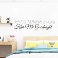 thumbnail image 1 of Adhesivo de pared con cita romántica «Always Kiss Me Goodnight», 17 x 66 cm, 1 of 3