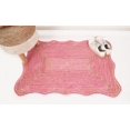 thumbnail image 5 of Rectangle Rug Natural Jute Rug Hand Braided Beige and Pink Color Rounding Line Area Rug, 5 of 5