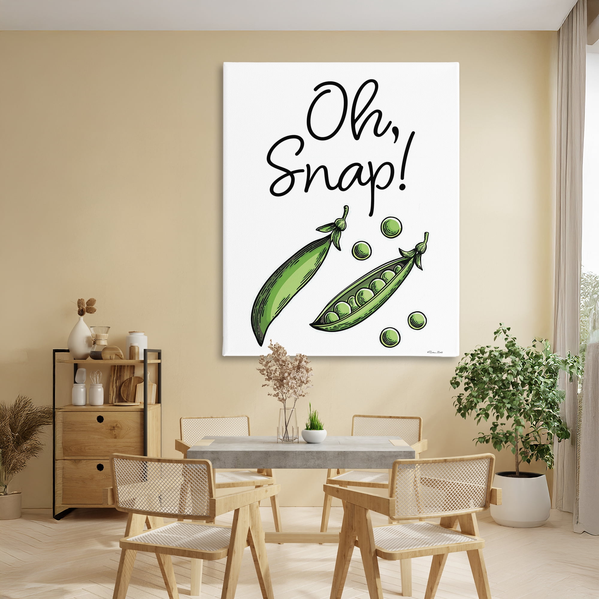 Stupell Industries Oh Snap Peas Canvas Wall Art, design by Susan Ball