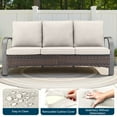 thumbnail image 6 of Unnifurnzi 3 Pieces Outdoor Couch Set-All Weather Wicker Patio Couch with Outdoor Ottoman Small Patio Furniture Set for Deck Porch Lawn Garden Backyard-Brown/Beige, 6 of 7
