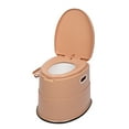 thumbnail image 3 of Portable Toilet with Non-slip Mat Brown, 3 of 13