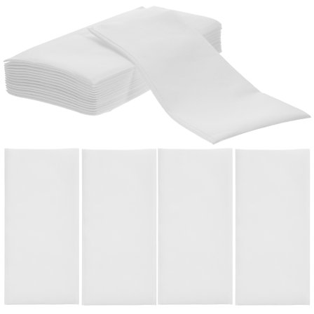 ETEREAUTY 50Pcs Elegant White Disposable Paper Napkins for Wedding Banquet and Dining