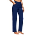 thumbnail image 2 of Quick Dry Straight Golf Pants for Women High Waist Stretch Soft Athletic Trousers with Pockets Outdoor Sports Travel Casual Trousers Navy, 2 of 8